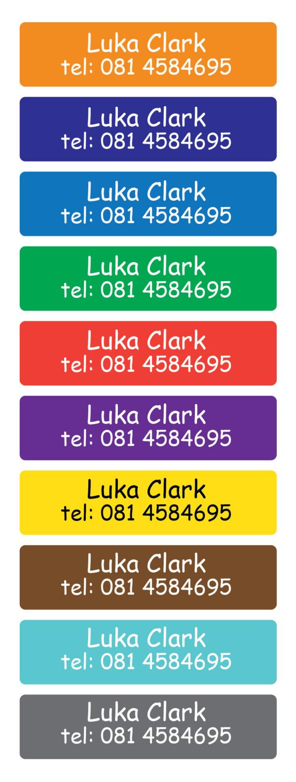 Dyslexic Standard Multi Colour Labels